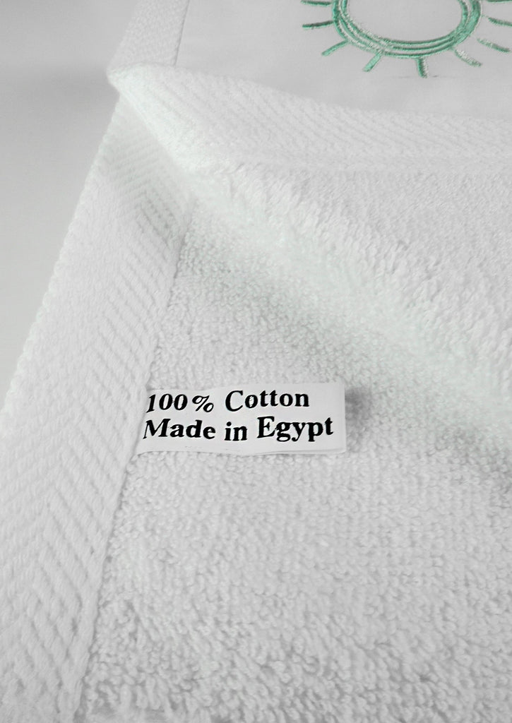 100% Egyptian cotton label