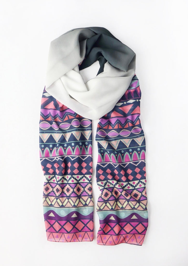 Nubian Palette Scarf on white background 