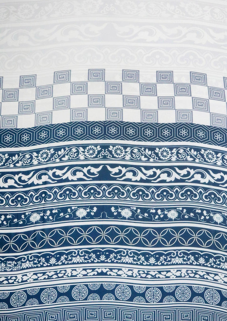 Mandala pattern - Blue Mandala Scarf 