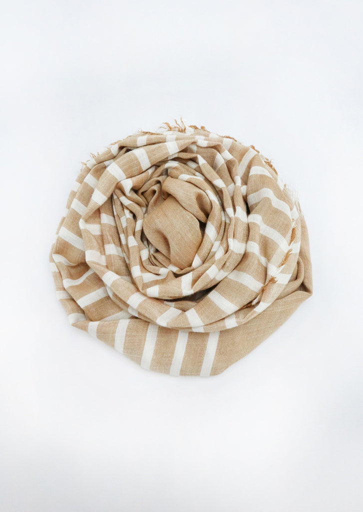 Macchiato Scarf on white back ground- rolled