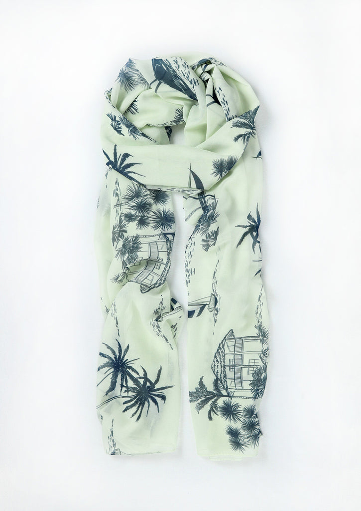 Palm Beach Scarf on white background 