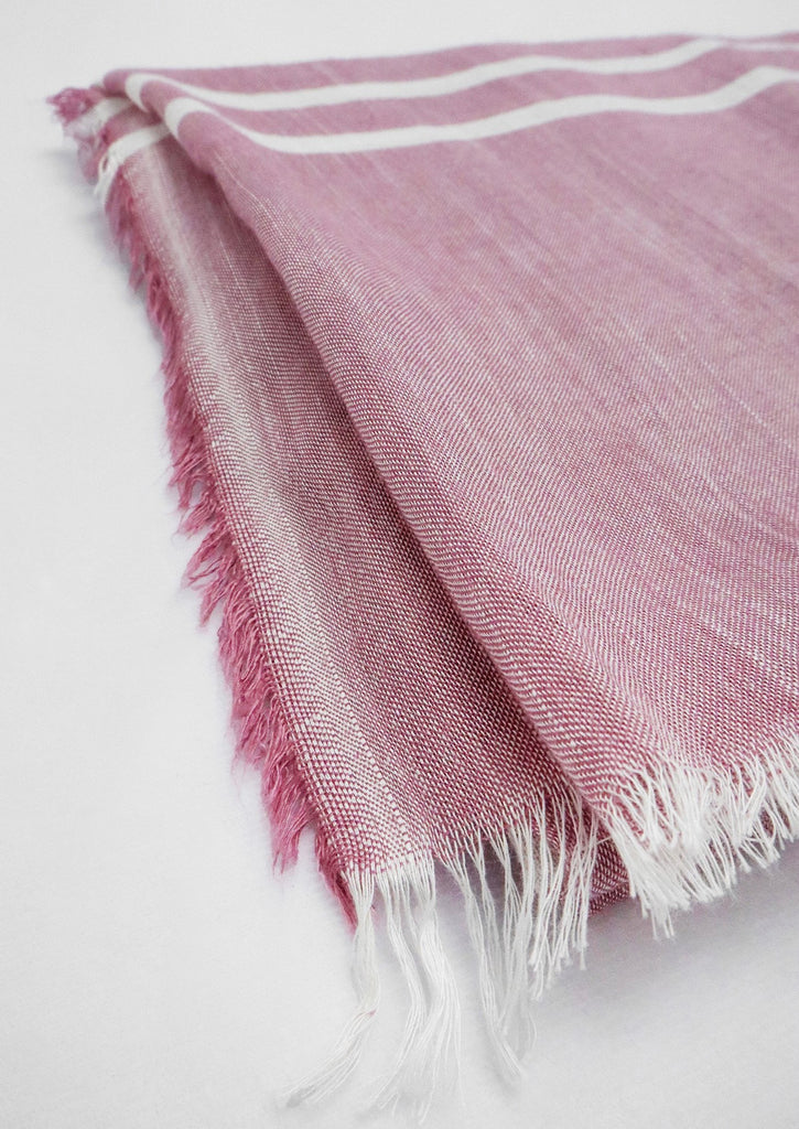 Close lens on Blush Scarf material