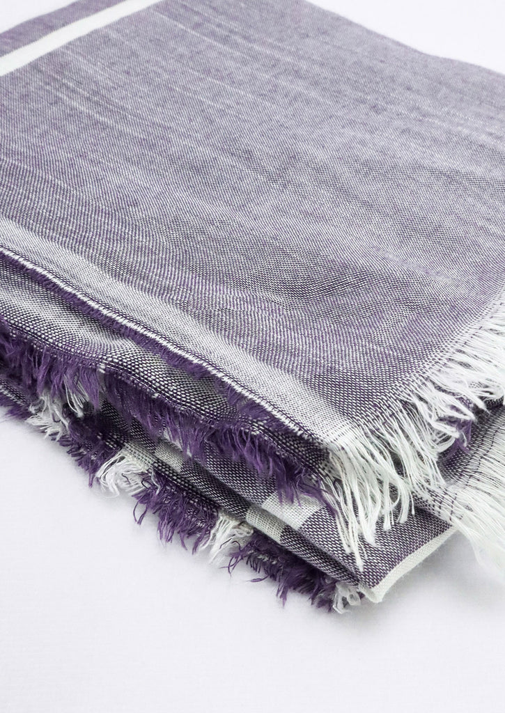 Lavendula Scarf on white background - close photo