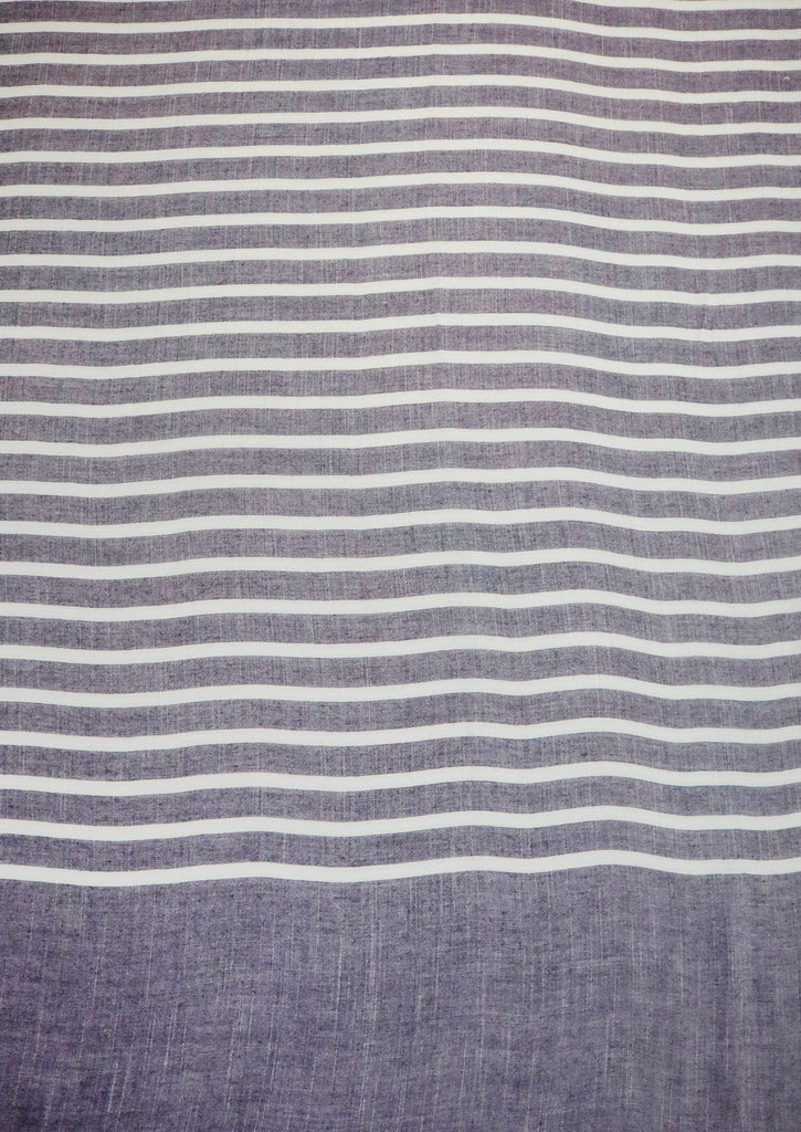 Lavendula Scarf with white stripes