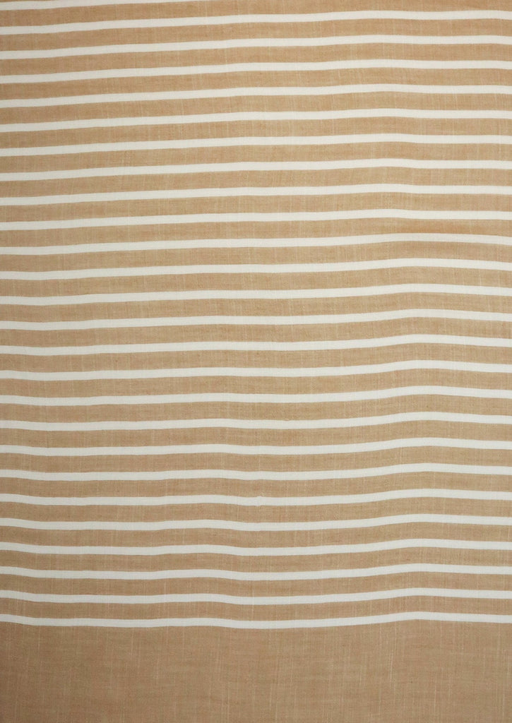 Macchiato Scarf on white back ground - focus on white stripes